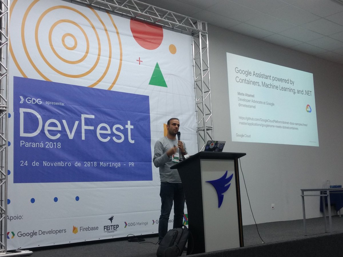 GDGBelem's tweet photo. #DevFest18 #DevFestPR18 @meteatamel Great presentation! Congratulations! https://t.co/r8O0R1ypPW