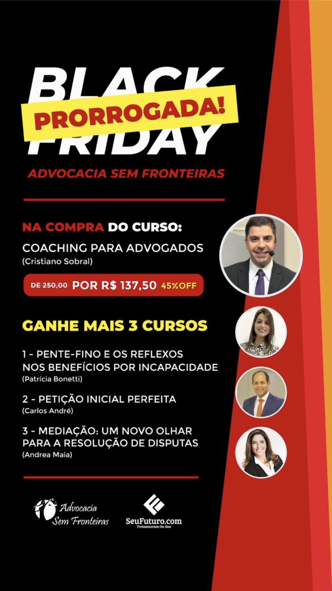 Um curso para mudar seu mindset na advocacia.
Acesse: http:// seufuturo.com/curso-coaching…