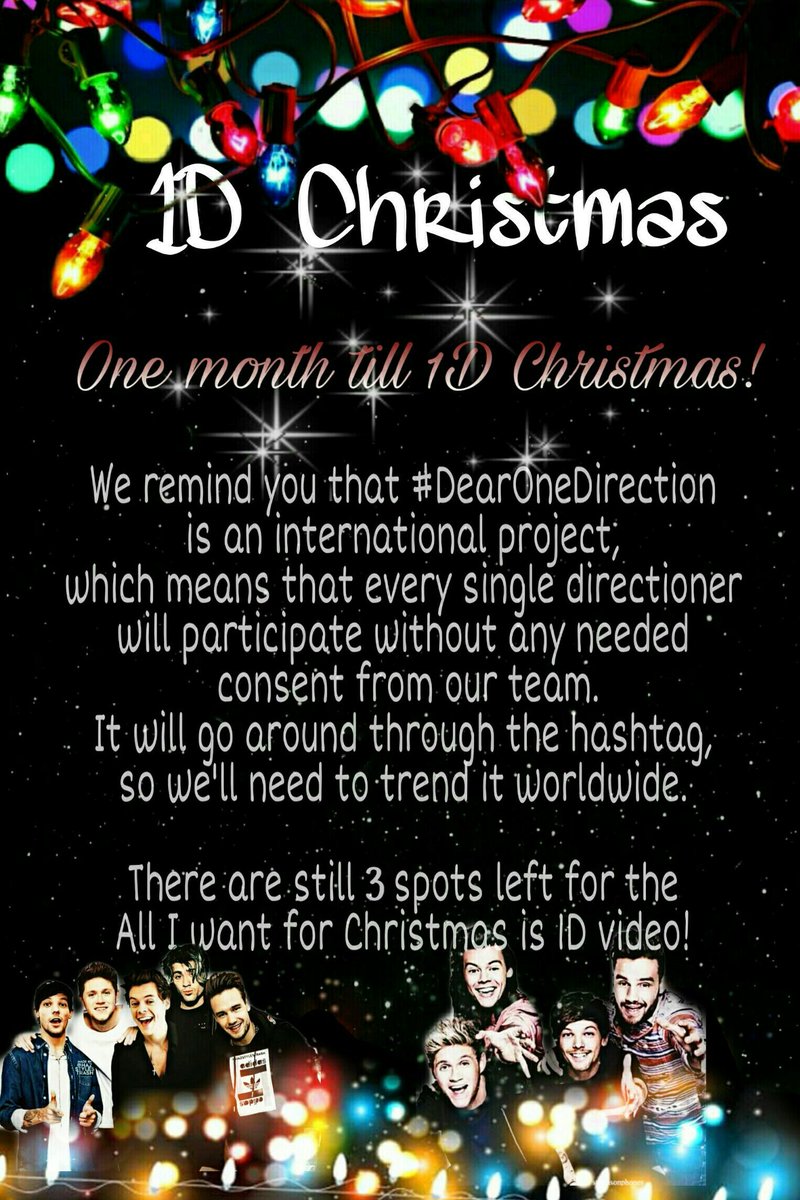 1DNot1DPromoTe1's tweet photo. #REMINDER | The best time of the year is getting nearer and nearer! 

Prepare yourself for a day full of nostalgia 'cause on 1DChristmas we will bring back the 1DDay! A day when we'll remember the best times, the best music and the greatest memories. 

This year is our Christmas! https://t.co/oZx8MxKoDw