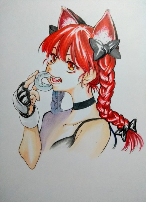 先日ホコリ被ったコピックを発掘したので職場でおりんりんに色塗ってみました。
1枚目はコピックのみ
2枚目は色鉛筆とホワイトで加筆 