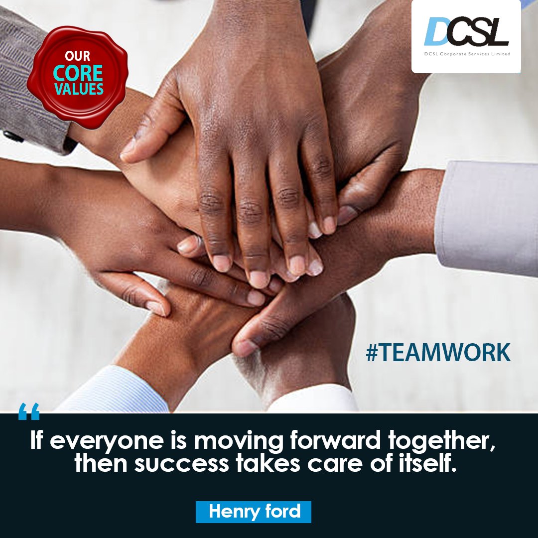 DCSLNigeria's tweet photo. Teamwork is the collaborative effort of a team to achieve a common goal or to complete a task in the most effective and efficient way. Source #Wikipedia #Corevalues #DCSLCorevalues #Teamwork #Collaboration #Team #Principles #Uprightness #Personalchoice #Ethics #Actions #Accuracy https://t.co/jDFiLZ7Kia