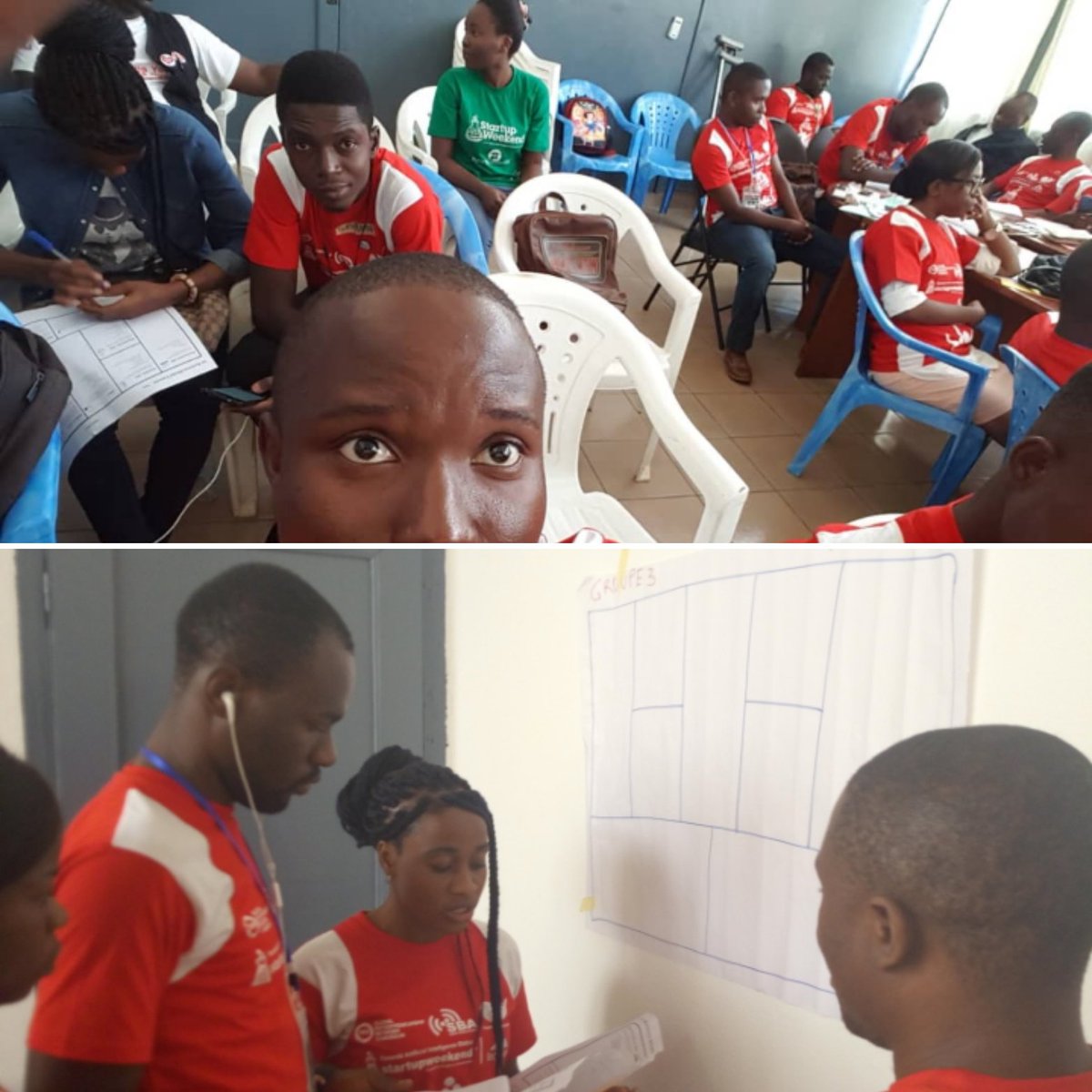 alida_eboo's tweet photo. A gauche face à l'écran on a l'édition en cour de startup weekend de Yaoundé #SWAIYaounde et à droite celle de Montréal #SWAIMTL.

C'est ça l'expérience #GSWAI #RockMyAI Cc @GlobalSWAI @LCalmore @Cardenas_Lu https://t.co/GJnshmHSbF