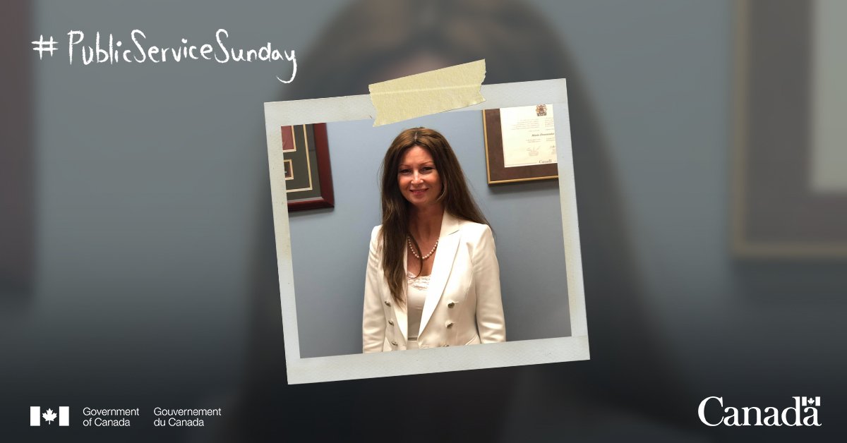 TBS_Canada's tweet photo. Meet Marie DesMeules from the Public Health Agency of Canada. She translates stats into stories to assess the health of Canadians: “It’s about realizing that you can’t intervene on health in isolation.” Check out her story: https://t.co/skXlESCHVd #PublicServiceSunday https://t.co/4aYVwdpJbE