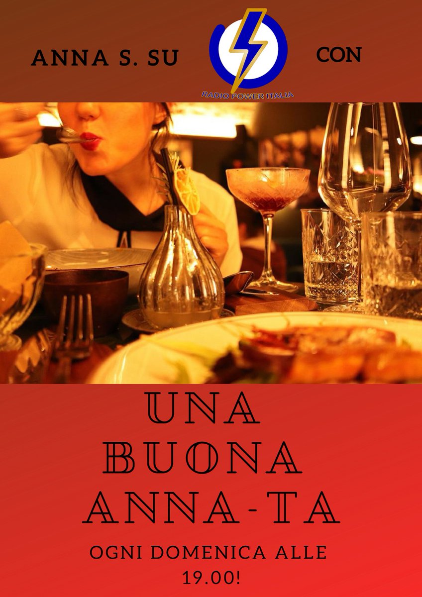 anne_sak's tweet photo. Da stasera alle 19, ogni domenica  in Una buona Anna-ta vi parlerò di cibo, di vino e di musica su @italia_power! Per ascoltare Radio Power Italia basta scaricare la app su Play Store per Android e Apple Store per IOS oppure visitando il loro sito! #radiopoweritalia #radio #music https://t.co/OCPuz5g56d