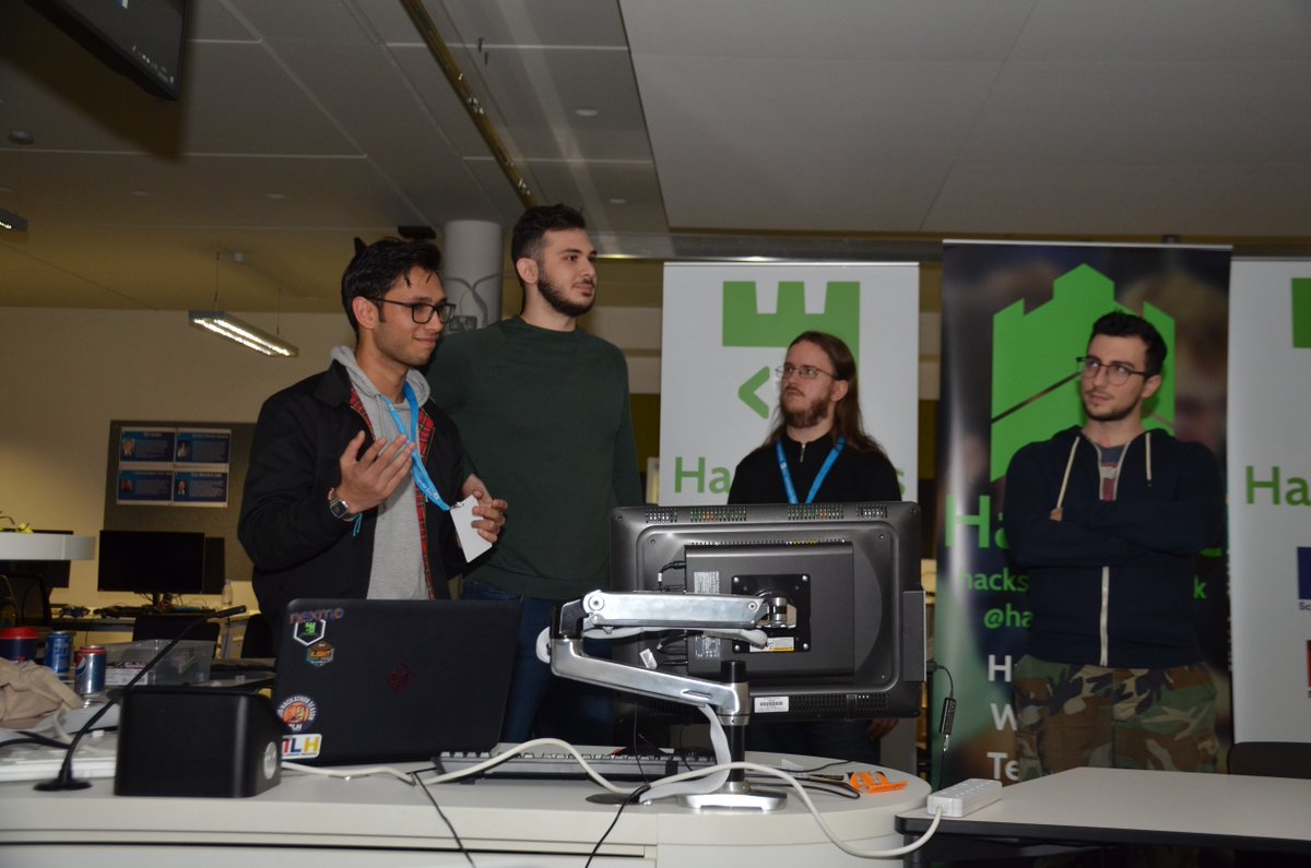 HackNotts's tweet photo. InVoice uses voice activation to talk to your bank account, like 'what happened last night?' #HackNotts https://t.co/Dc7nmIyQ9f