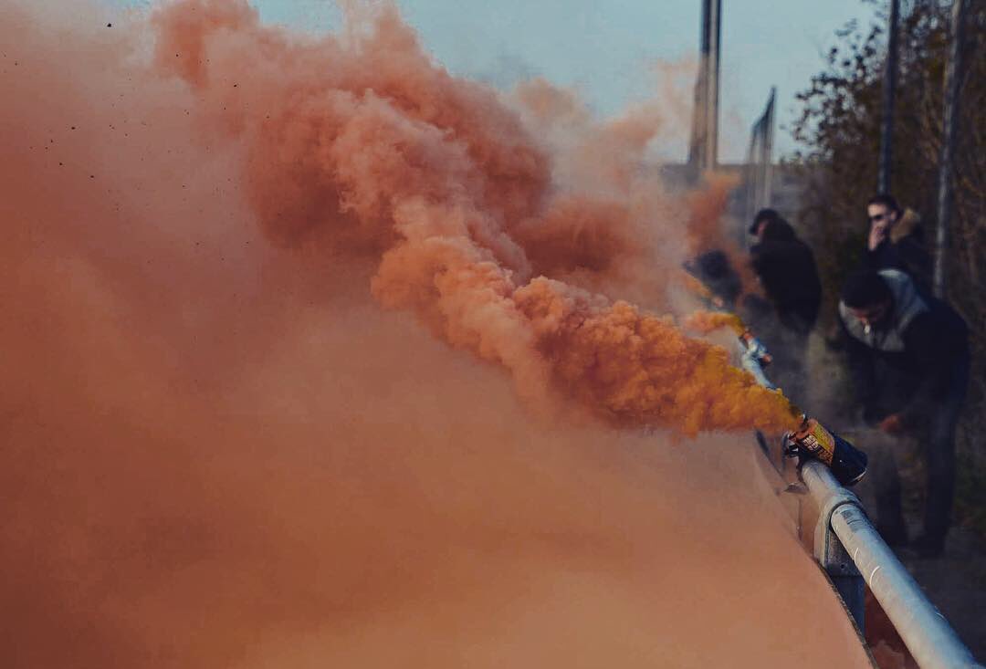 sv_vcr's tweet photo. En nog een paar foto’s van de pyro gisteren tegen Birdaard 

#derby #pyro #NoPyroNoParty #awaydays 
@FootballCulture @indehekken https://t.co/yZRPO1933I
