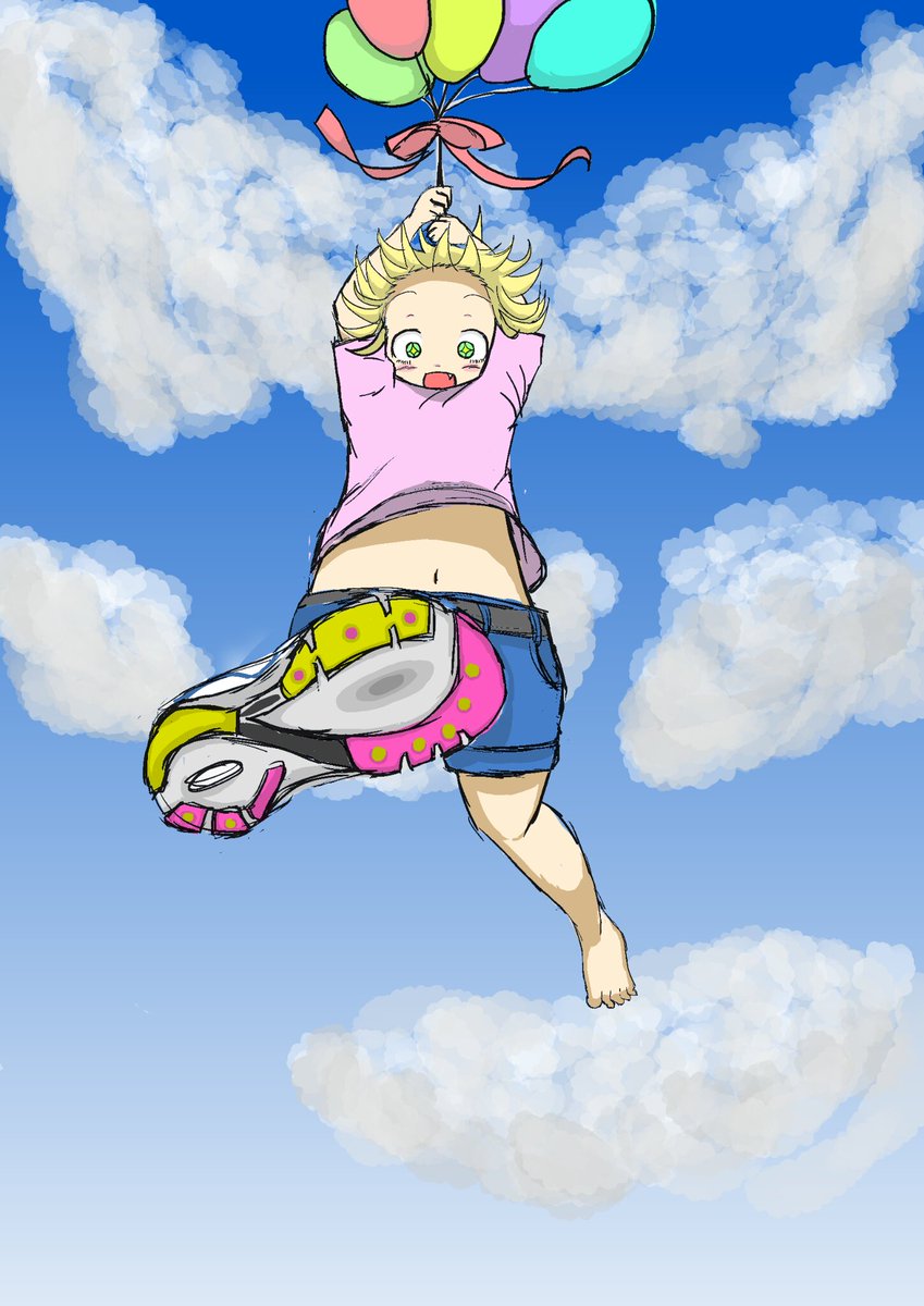 レッドパッピー Twitterissa 風船で空を飛ぶ女の子 イラスト同盟活動