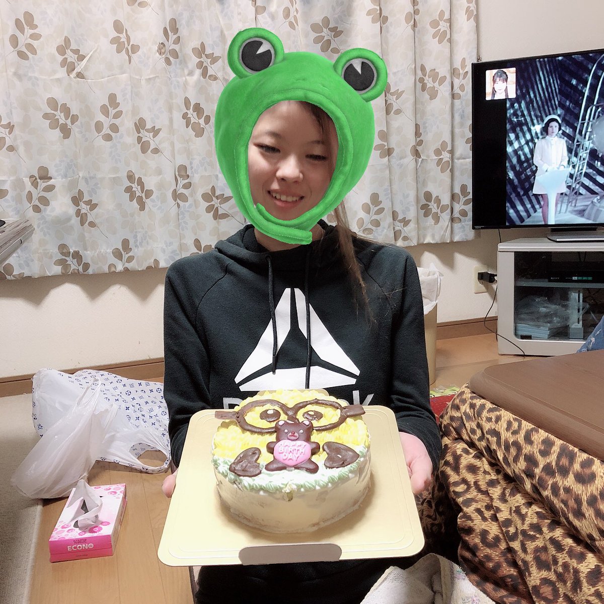 t_8400's tweet photo. ありがと😘
これからもよろしくね🐸 https://t.co/3RPs6yJX5Q