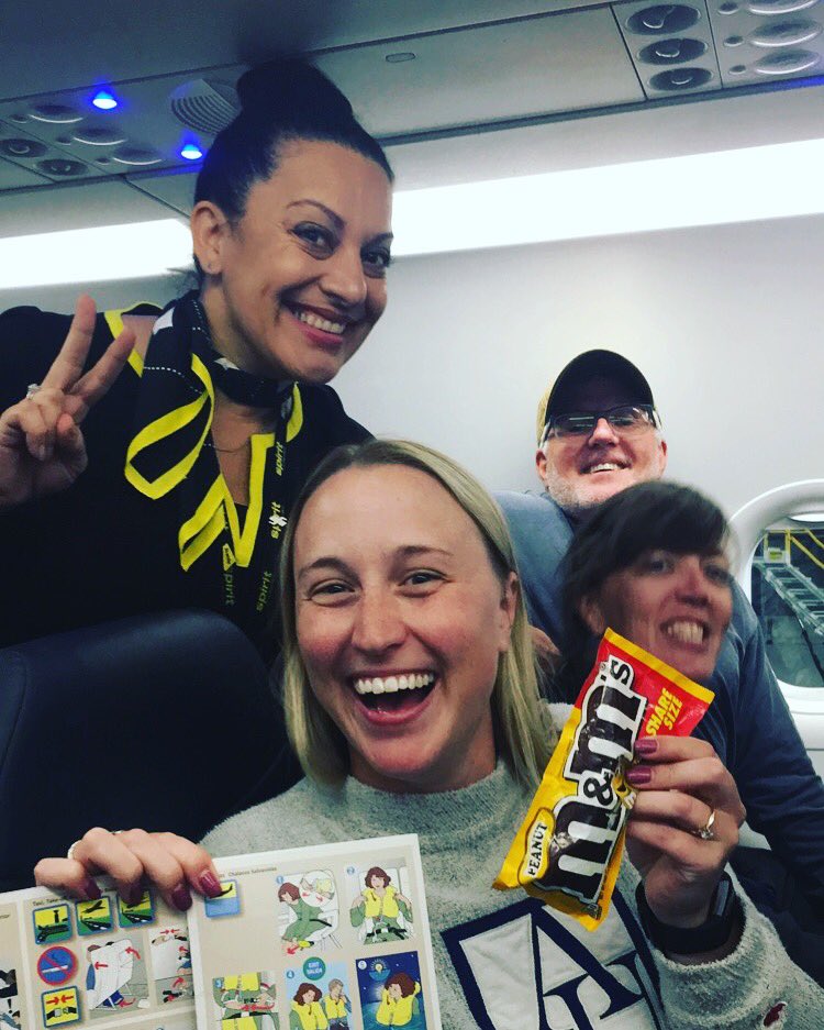 jbacks44's tweet photo. Alex got 100% on the plane safety quiz I gave her before taking off. The @SpiritAirlines flight attendant overheard us and rewarded Alex for her perfect score! 👍🏻 #safetyfirst https://t.co/l2T5mZQbBl