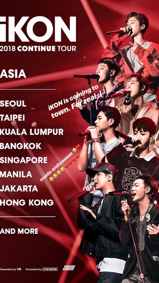jinaniyeochin's tweet photo. 21 WEEKS AGO I POSTED THIS ON MY IG STORY!
Now that the #2018CONTINUETOUR has finally come to an end, I just wanna say thank you @YG_iKONIC for giving us a show that we will never forget. Mahal namin kayo. Pinaka. โค๏ธ
11/11/18 iKON came to our town!
youโve worked hard my boys ๐โโ๏ธ https://t.co/7tFhcezonH