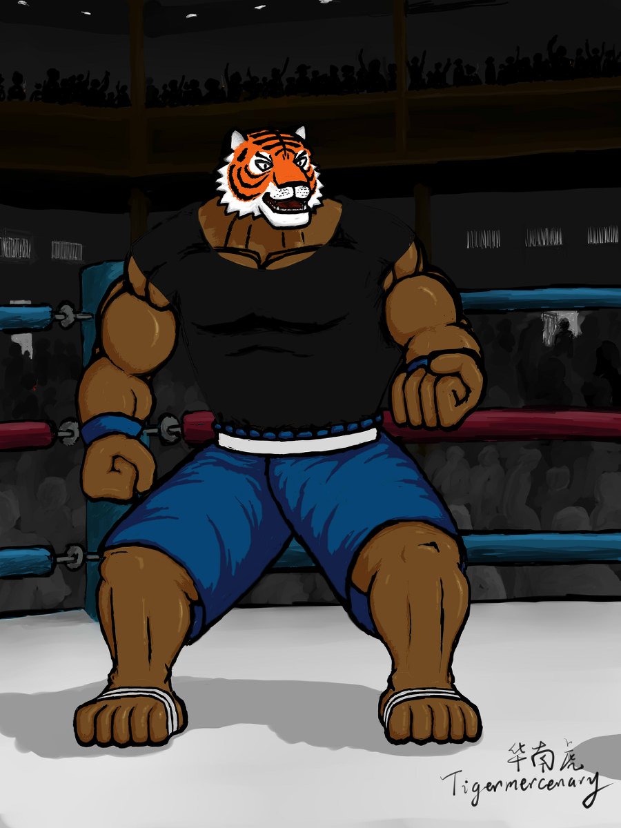 Tigermercenary's tweet photo. Underground fight! #筋肉 #kemono #muscle #虎 #tiger https://t.co/2PbWHMuk7q https://t.co/l8oIYCRCMB