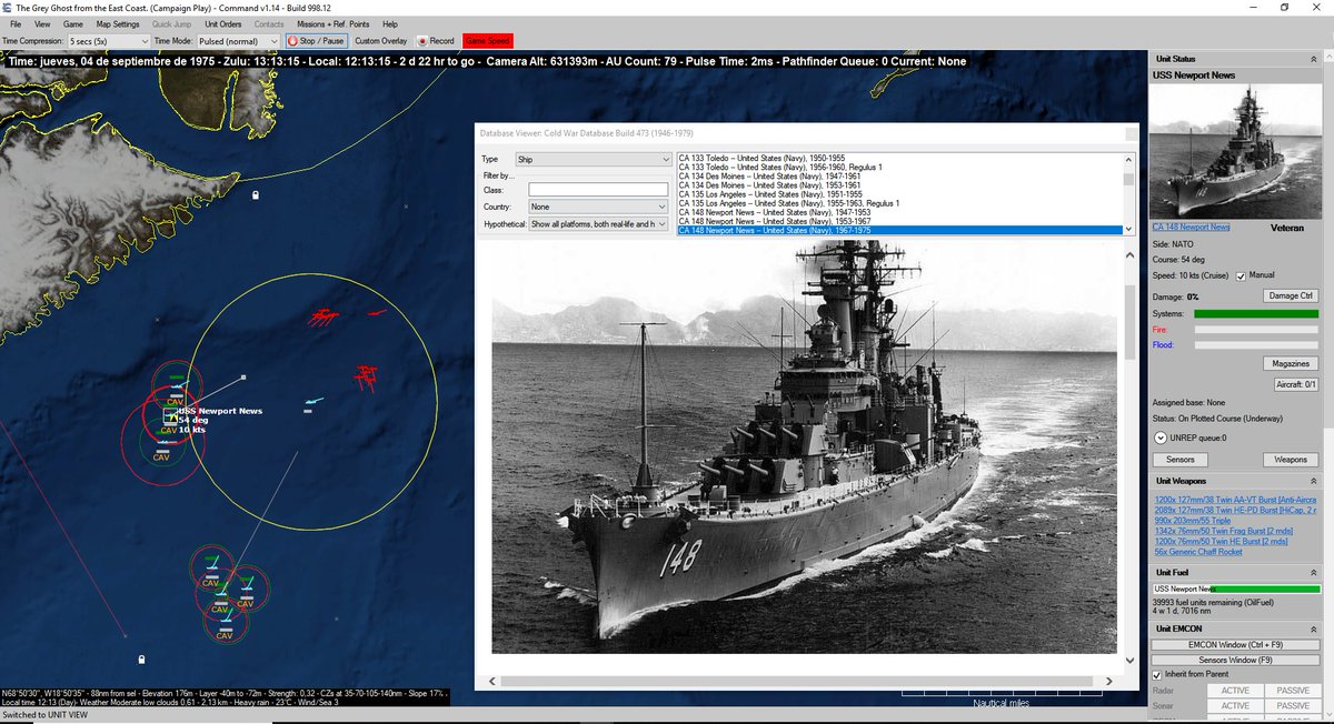 waldemarne's tweet photo. Vamos con el sexto escenario de #NorthernInferno con un título muy sugerente "The Grey Ghost from the East Coast" refiriéndose al ultimo gran acorazado de cañones que quedaría obsoleto con la aparicion de los misiles guiados. https://t.co/DW9aLTQGxd