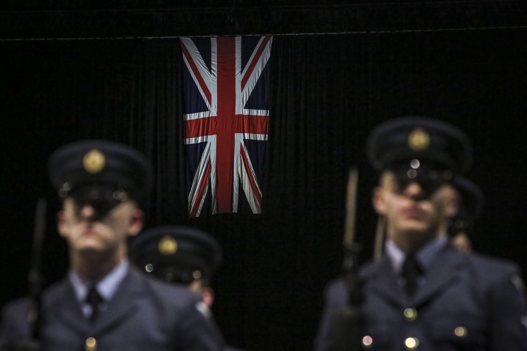 RAF_Cosford's tweet photo. Well done to some of @RAF_Cosford’s youngest men and women who paraded at this weekend’s @BhamTattoo, epitomising the finest traditions of the @RoyalAirForce. What a way to bring to a close a fabulous centenary year. Images by SAC Sarah Jones &amp; SAC Alexa Thompson. https://t.co/0YppJrq2YO