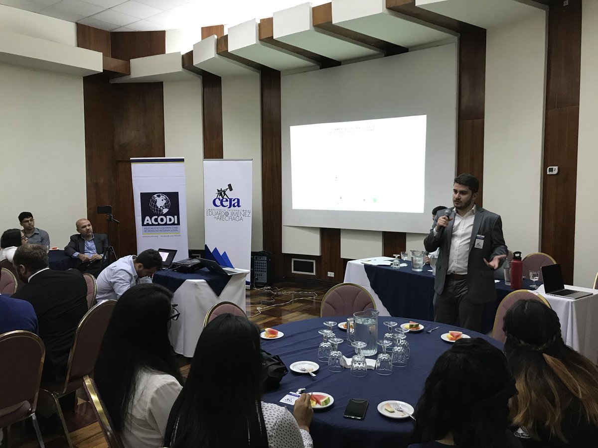 ACODICR's tweet photo. El día de hoy recibimos a las 15 delegaciones universitarias de 10 países distintos de América Latina que participarán en la XXII Edición de la Competencia Jiménez de Aréchaga (CEJA) en San José de Costa Rica. #CEJA2018. https://t.co/7KwVsmcysM