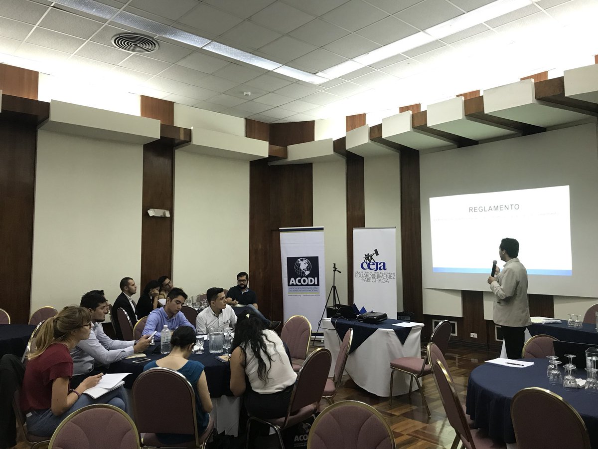 ACODICR's tweet photo. El día de hoy recibimos a las 15 delegaciones universitarias de 10 países distintos de América Latina que participarán en la XXII Edición de la Competencia Jiménez de Aréchaga (CEJA) en San José de Costa Rica. #CEJA2018. https://t.co/7KwVsmcysM