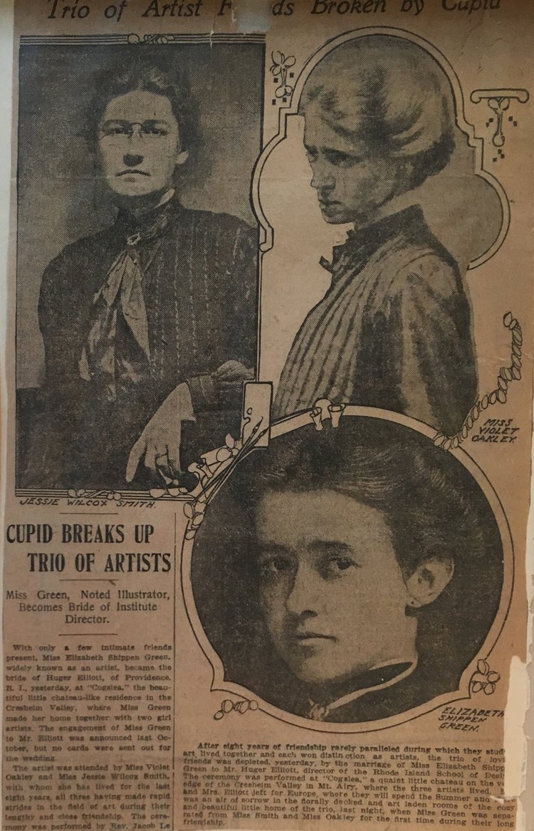 Eventually, Elizabeth fell passionately in love with Huger Elliott, a professor of architecture, and her marriage led to the end of the  #RedRoseGirls - "Cupid breaks up trio of artists" blazed the headlines in delight.