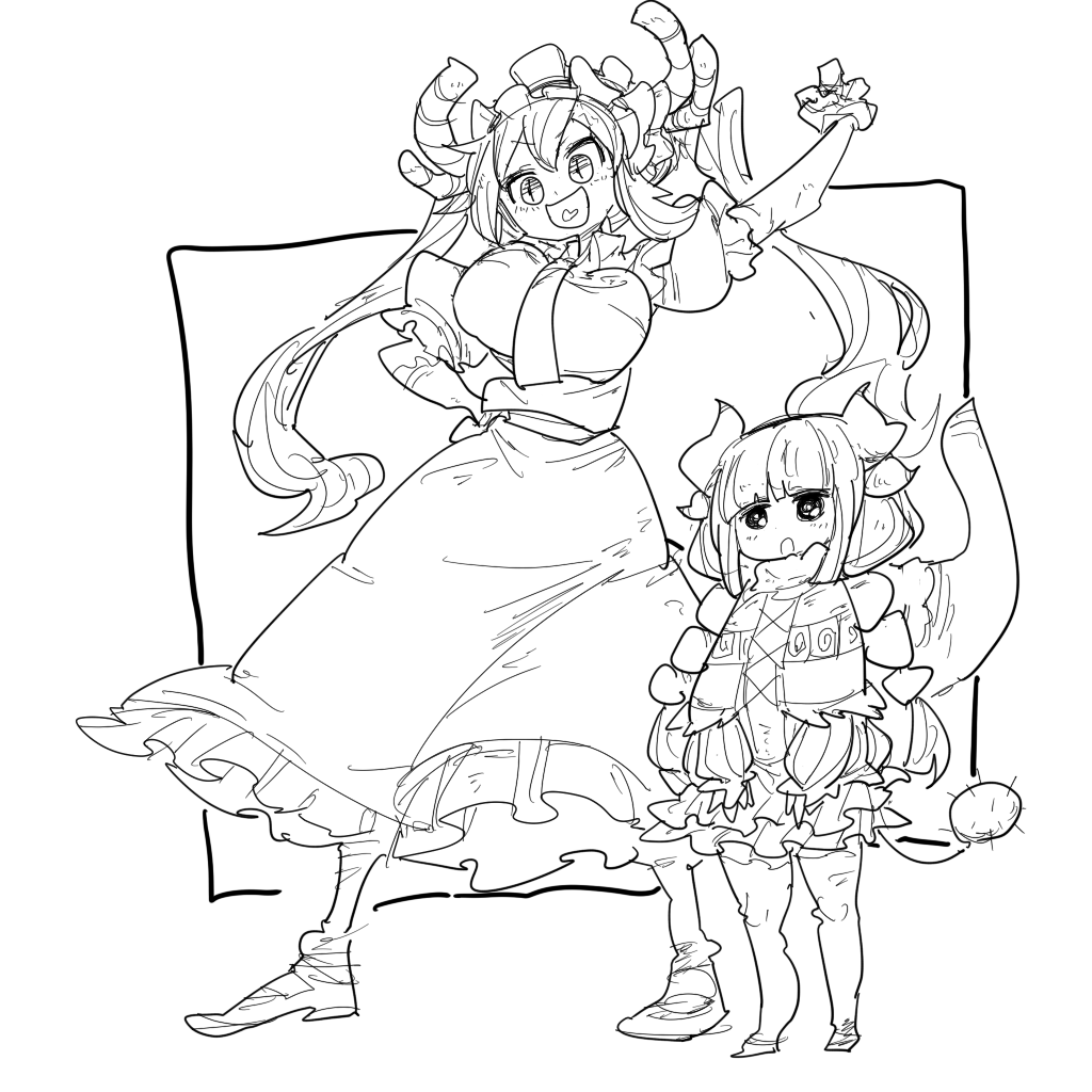 カンナカムイ ,トール(小林さんちのメイドラゴン) 「メイドランゴ 」|ちぐ齒莖ダサわやかのイラスト