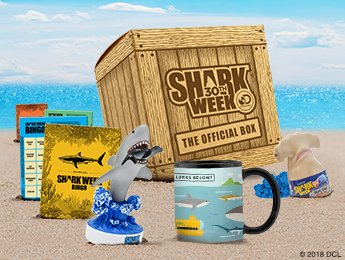 theSharkWeekBox's tweet image. Know a shark lover that is missing Shark Week™? Gift them an Official Shark Week Box today by snagging our Cyber Monday deal through this link: shrkbx.com/2Bq88nA