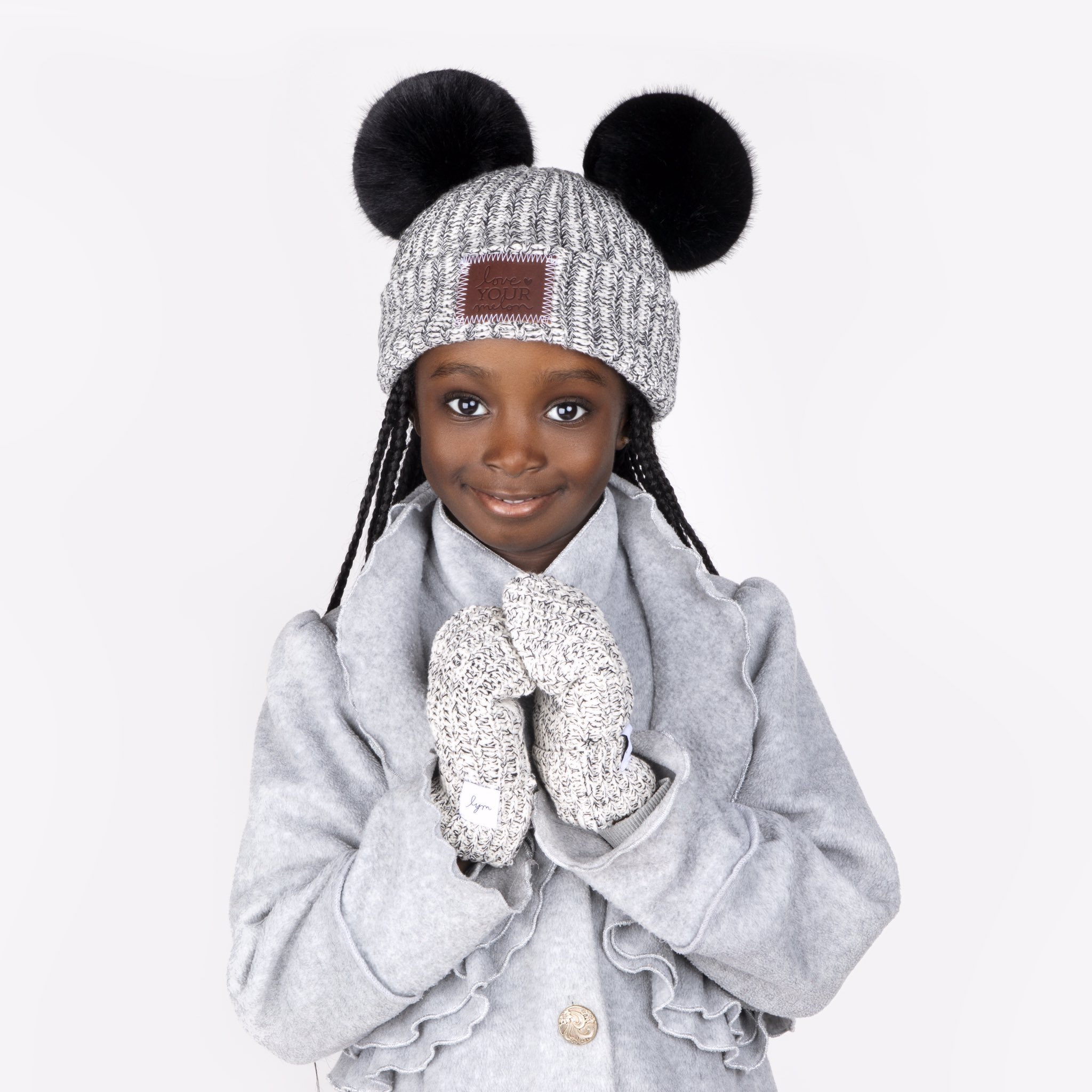 love your melon double pom beanie