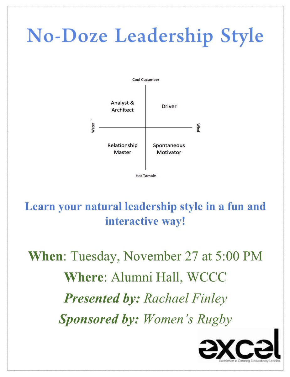 We have a student favorite program coming up, the “No-Doze Leadership Style” led by Rachael Finley! Join us in Alumni Hall at 5pm Tuesday for a fun, interactive event &amp; free pizza 🍕 #ycp <a href="/yorkcollegepa/">York College of Pennsylvania</a> <a href="/YCPCampusRec/">YCPCampusRec</a> <a href="/YCPSenate/">YCP Student Senate</a>