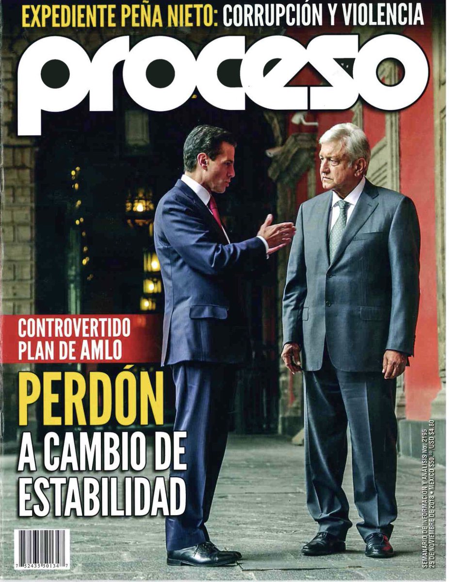 DeniseDresserG's tweet photo. Aquí la portada de @revistaproceso y mi editorial ahí. Nadie está pidiendo encarcelamientos, cacerías de brujas, cruzadas candentes que desestabilicen al país. Lo q sí se exige es verdad, lo que sí se demanda es justicia. No punto final sino punto y seguido con la ley en la mano. https://t.co/euyZI8kcjz