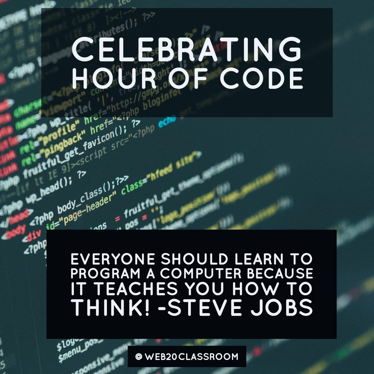 web20classroom's tweet photo. Hour Of Code Can Happen Anytime. Here’s How: https://t.co/R9BwdOVBN6 #edchat #edtech https://t.co/ZqJfMACUSx