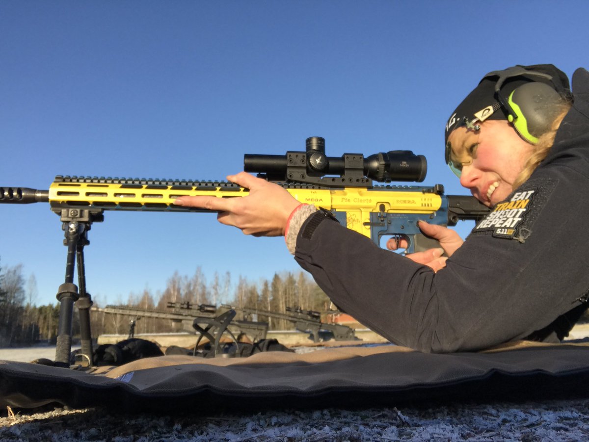PiaClerte's tweet photo. Tournament in Greece soon. #Rifle, #shotgun and #handgun. Today rifle at 300m. Hopefully Greece will be warmer 😬❄️ #pewpew #pewpewlife #ipsc #rangeday #shooting #freezing #womenwhoshoot #elftmann #elftrigger #aimpoint #swarovskioptik #tjäderholmen #511tactical #pewpewgirl https://t.co/VOX1dBJAeB