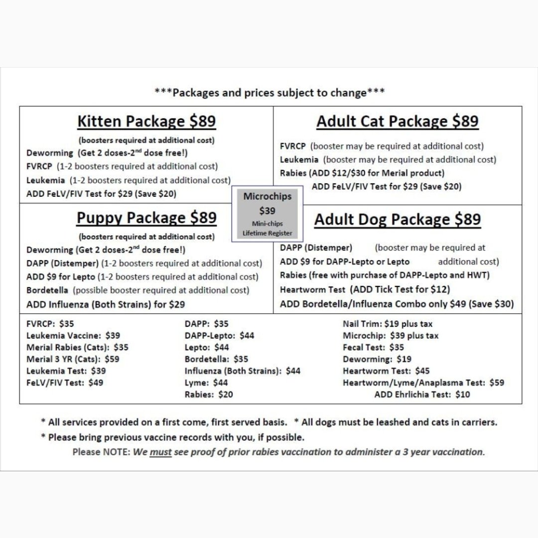 PetWorldOutlet's tweet photo. Need vaccines or well pet care for your family dog or cat but no time to make an appointment before the Holidays? We still have some Healthy Paws walk in clinic dates in December at various Pet Worlds. No exam fee, $20 rabies vaccines &amp; reasonable costs for all other services. https://t.co/CliDk61imE