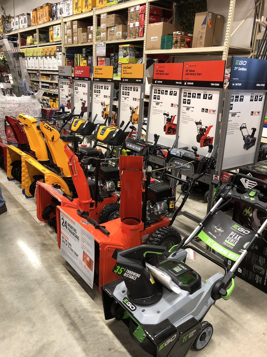 HomeDepot2779's tweet photo. Be prepared for the snow!!! We have snow throwers in stock and ready to go!! https://t.co/hzrx4ypqZR