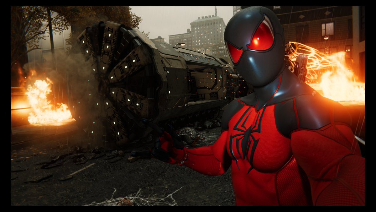 MintinBoxReview's tweet photo. It says Sable on the side but this drill-pod is peak Shredder. #SpiderManPS4 #TMNT #SpideyPower https://t.co/2kJmLKcbSi