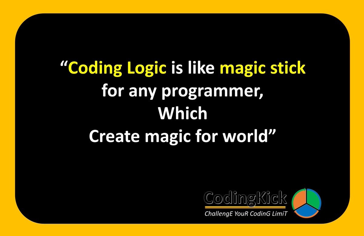 CodingKick's tweet image. #codingkick #programming #codelover #codemagic