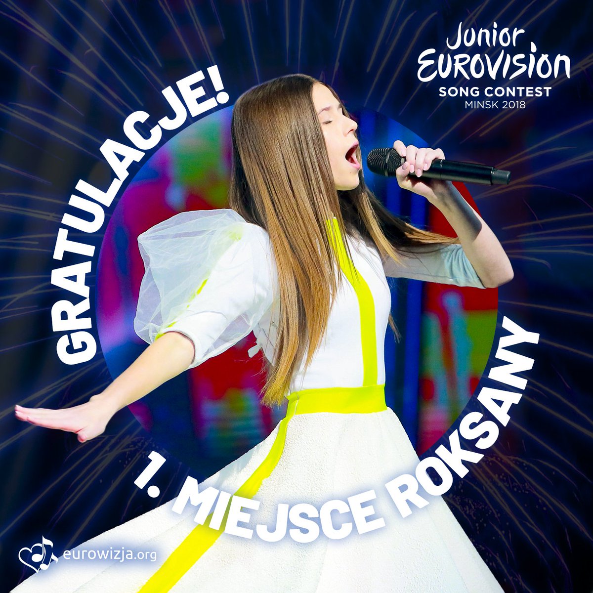 Polska wygrywa Eurowizje Junior 2018! 

#JESC2018 #JuniorEurovision #Poland #Polska #EurowizjaJunior #RoksanaWęgiel #RoxieWęgiel