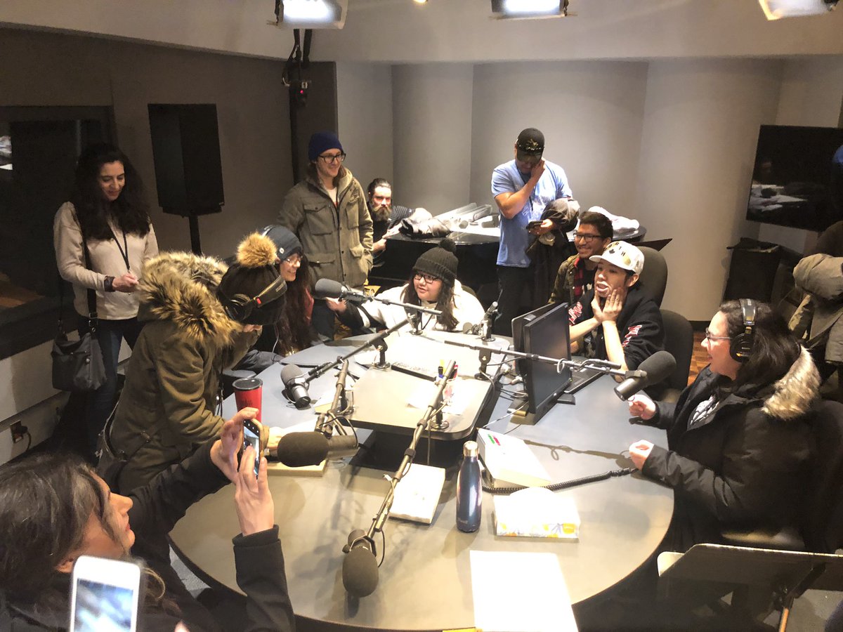 Some special guests <a href="/CBCToronto/">CBC Toronto</a> today: aaniin to students from Dennis Franklin Cromartie school in Thunder Bay! 

Here with <a href="/TanyaTalaga/">Tanya Talaga</a>, checking out CBC Newsnet w @MichaelSerapio <a href="/jnorthcottCBC/">John Northcott</a> and <a href="/checkupcbc/">Cross Country Checkup</a>