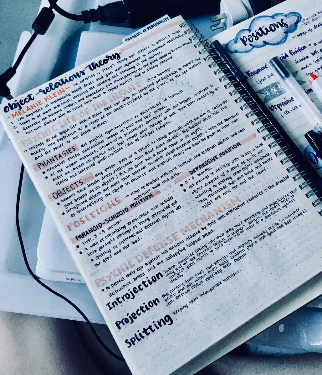 psychonatics's tweet photo. Taken up yesterday.. On-progress.. transferring notes into the unified one. Still lots of writing to do!! featuring Object-Relations Theory of Melanie Klein.
#psychreviewer #psychodynamictheory #objectrelationstheory #kleiniantheory #blepp #blepp2019 #theoriesofpersonality https://t.co/Ao0kfQUroi