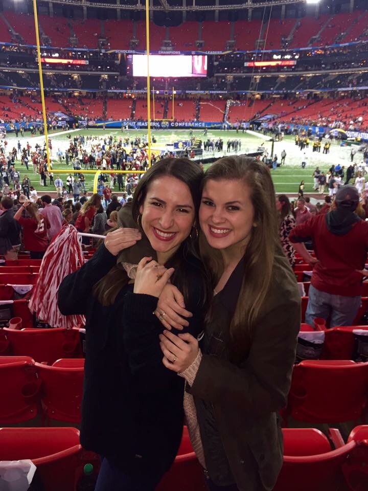 emilymraines's tweet photo. In honor of SEC championship week...Throwback to that time we found out the December LSAT and the SEC championship were on the same day, so we scheduled to take the LSAT in Atlanta and went straight to the game afterwards #LiveMasStudentSectionChallenge #ChallengeEntry #RollTide https://t.co/kFN6D83v2Q