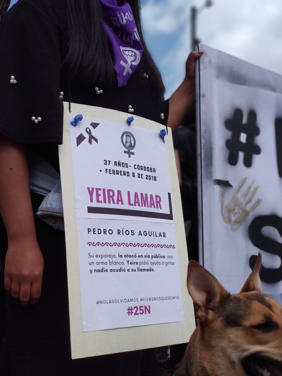 LIMPALCOLOMBIA's tweet photo. "Vamos a construir juntas un mundo nuevo, libres y vivas, jamás esclavas" dicen las mujeres en las manifestaciones del #25N en Bogotá #NiUnaMenos https://t.co/GxKgHiTUzq