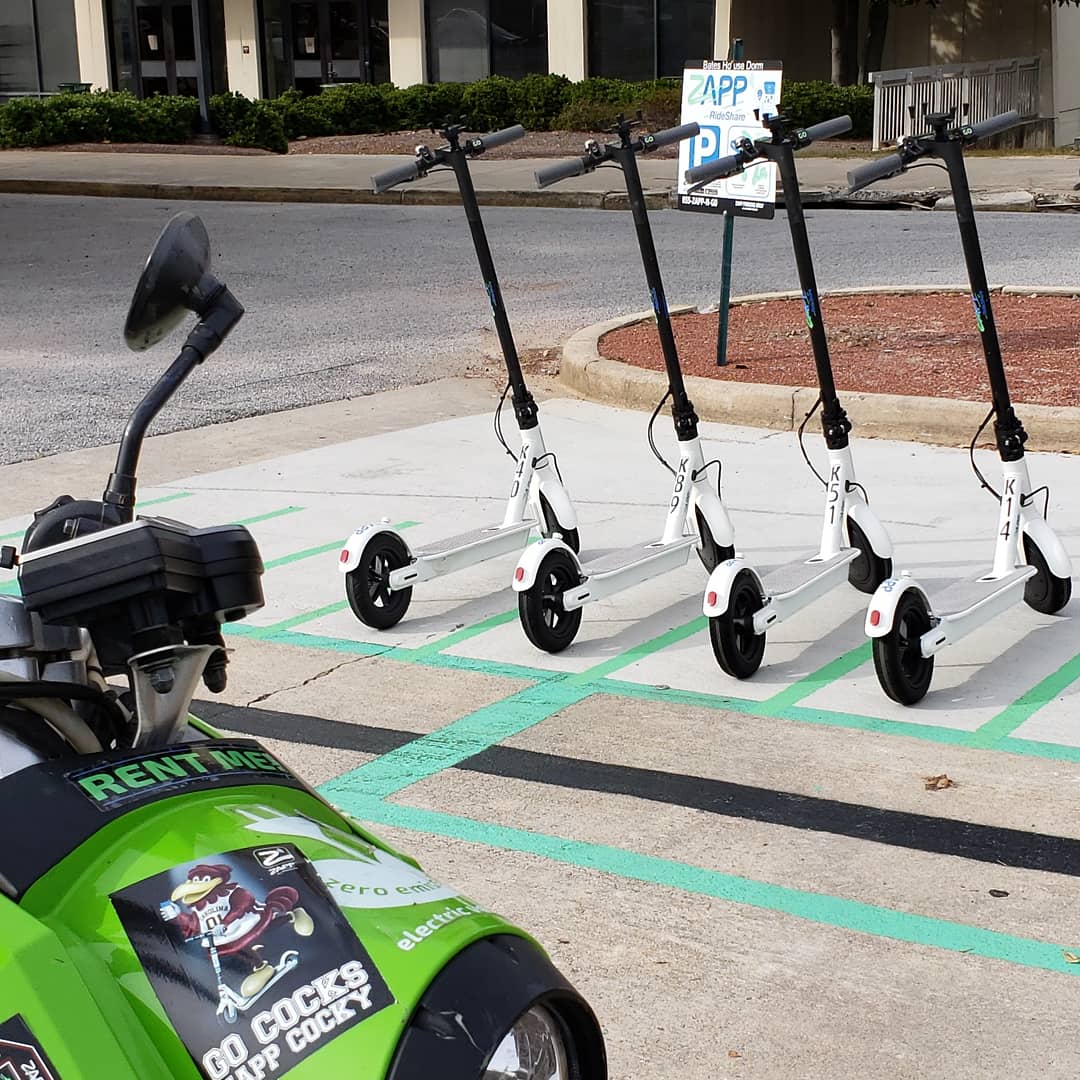 ZappRideShare's tweet photo. Welcome back students!! We are excited to share with you, our newest additions to the Zapp fleet.
#Zapplife #UofSC #columbiasc #zappon #UniversityofSouthCarolina #columbia #gamecocks #USC #zappkickscooters #zappcocky #Zapprideshare https://t.co/6RR8v0BDkK