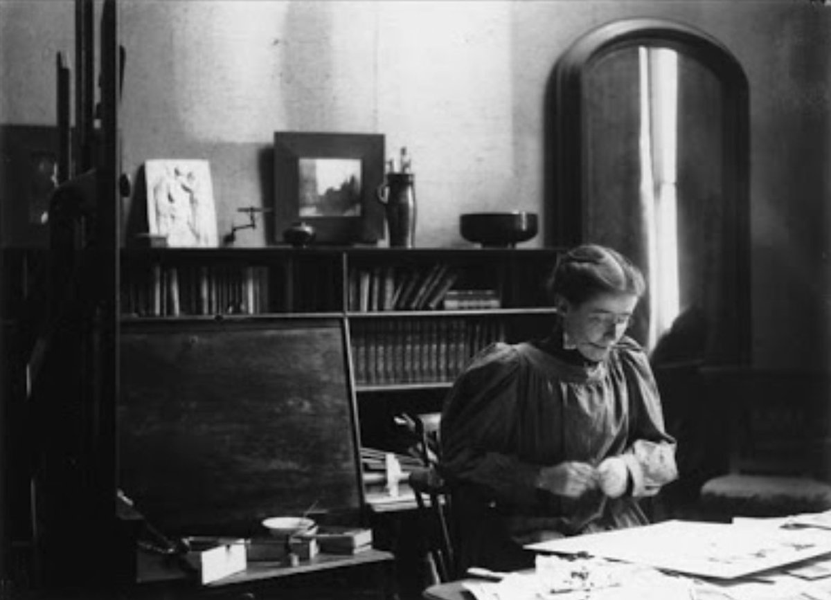 Elizabeth won an exclusive contract as an illustrator with Harper's Monthly in 1901, her beautiful & slightly strange studies, with their unusual viewpoints & spatial configurations, were groundbreaking, visionary & transformed the landscape of American illustration.