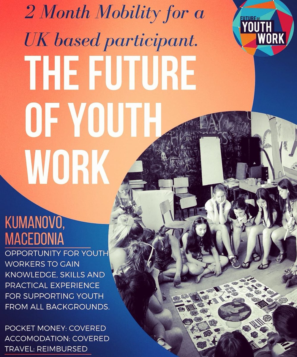 We have a great opportunity for a UK based participant to travel to Macedonia for a 2 month placement. @Project2020cic <a href="/theymca_cw/">YMCA Coventry and Warwickshire</a> @Charlotte_YMCA <a href="/CCYCP1/">Cathays & Central Youth & Community Project</a> <a href="/ConcordCentre/">Concord Youth Centre</a> <a href="/MsIbegbuna/">Ruth Ibegbuna</a> <a href="/WildeGillian/">Gillian Wilde</a> <a href="/eystwales/">EYST- Ethnic Minorities & Youth Support Team Wales</a> <a href="/Ministryof_Life/">Ministry of Life CIC</a>  @ImpactCardiff <a href="/radioplatfform/">Radio Platfform 📻🎧🎤</a>  #TFYW #project2020