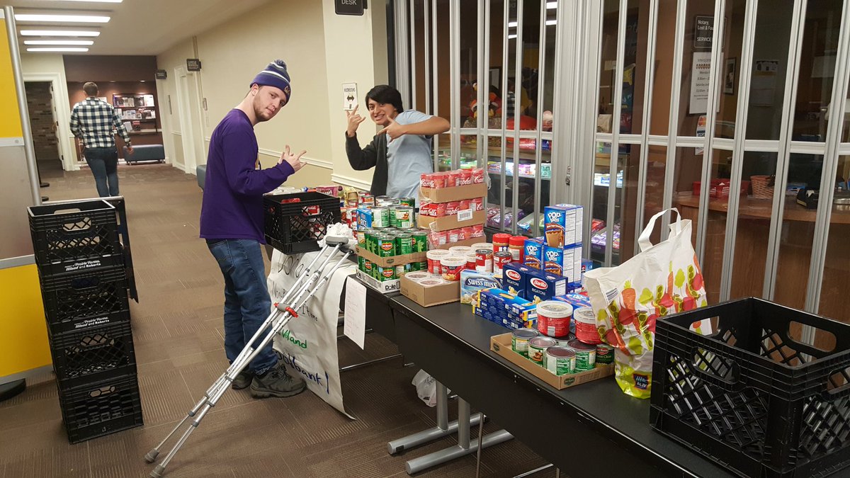 So far we have raised over 1,100 pounds of food and non-perishables this semester! Make sure to stop by our table in the Union tonight to help us reach our goal of 1,500! #wefeedcle