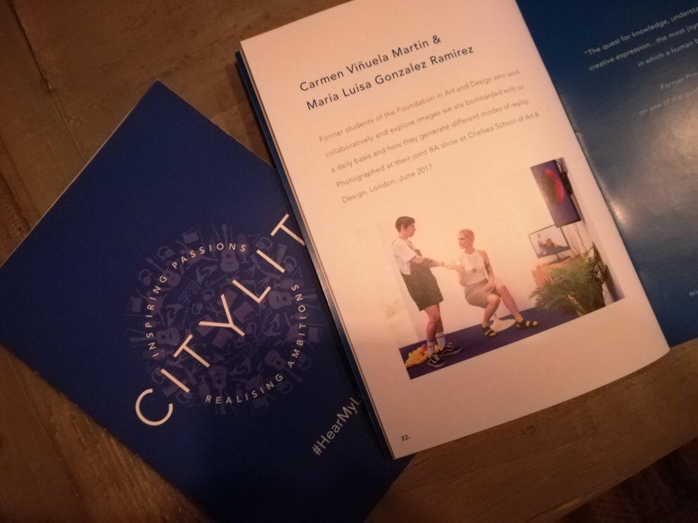 Fantastic to see former <a href="/UALawardingbody/">UAL Awarding Body</a> City Lit Foundation artists Carmen &amp; Luisa  featured in our Centenary pamphlet. We look forward to watching the developing career of this hugely talented duo. #contemporaryart