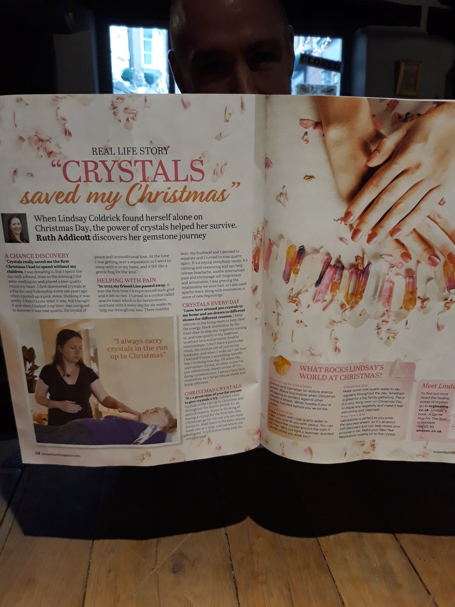LindsayBanks111's tweet photo. I've been featured in this month's @soulspiritmag talking about how to use crystals at Xmas 😊💖 #York #crystals #christmas #powerofmanifesting #soexciting! https://t.co/3SM9caMSfq