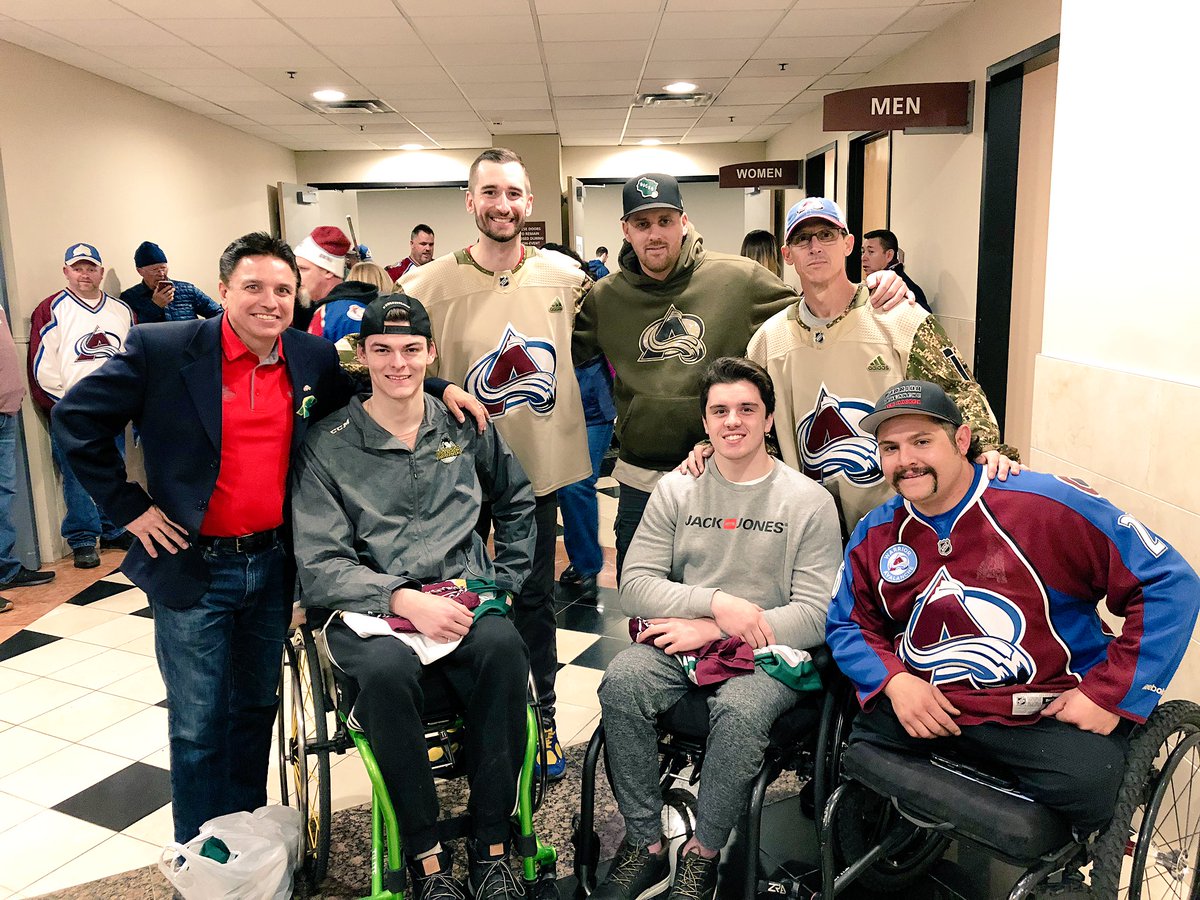 WarriorAvs's tweet photo. Our night was spent at the @Avalanche game, sharing a few more laughs with our new friends from @HumboldtBroncos. We presented them with challenge coins, a token of respect in military culture @rstraz_ @Jacobwassermann @strazsr #SledHockey #SledgeHockey #Veteran #HumboldtStrong https://t.co/r4VB6xMX9S