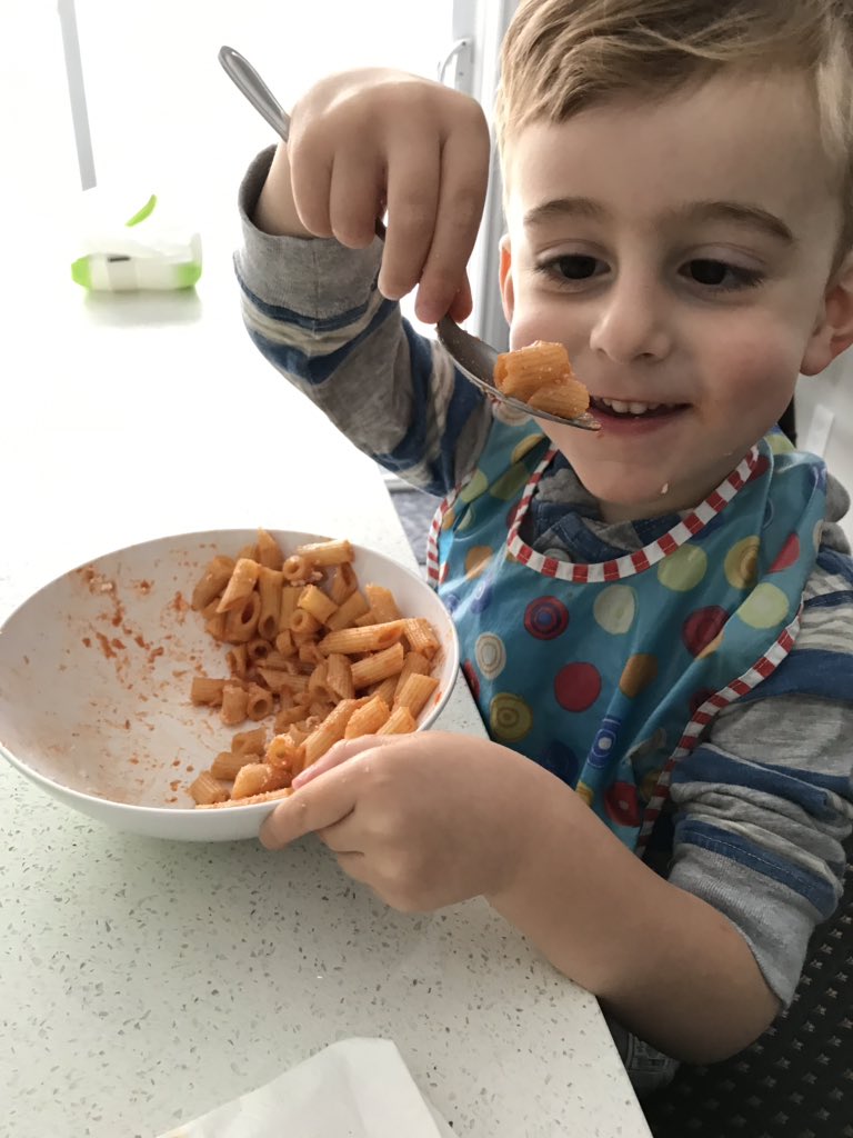 samisal13's tweet photo. My 3 yr. old Godson at lunch time: “Emilio, do you want a grilled cheese?” “Ummm, let me think about it...no, I’d like pasta with ricotta please, you gotta try it, it’s so good” 😂 & that’s what he got! #LittleItalian https://t.co/810dSHTk1d