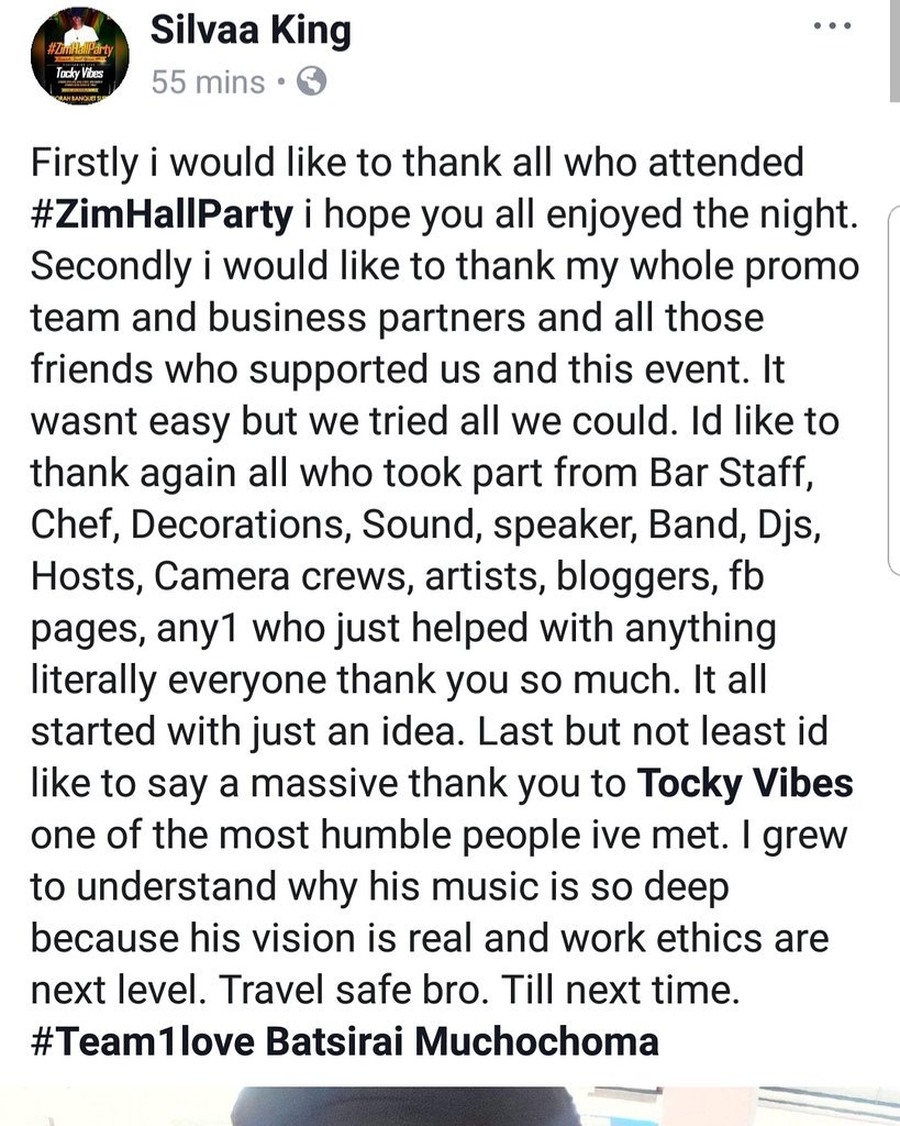 silvaaking's tweet photo. Thank you #ZimHallParty 
ZimHallParty 2019 👀 https://t.co/Y9V24QMWaV