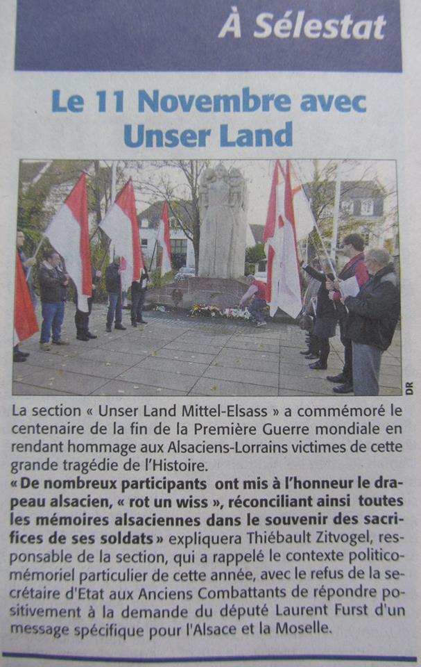 AlsaceU's tweet photo. Nous ne sommes pas contre la France mais avec. Par contre, nous revendiquons notre particularisme. Dans cette guerre, il n'y a eu que des perdants, les Alsaciens les premiers. https://t.co/bgjHdB8b7K