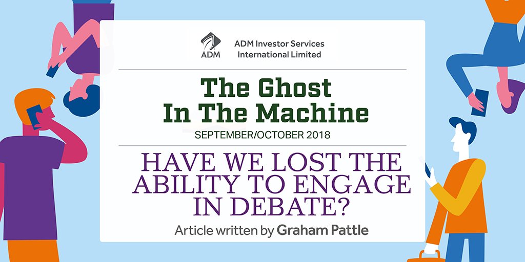 ADMISI_Ltd's tweet photo. Has there been a decline in rational debate? Graham Pattle shares his thoughts in latest edition of The Ghost in the Machine. Find out more: https://t.co/tkMsZZzXxI #debate #TGITM https://t.co/8k3PB4z9t6