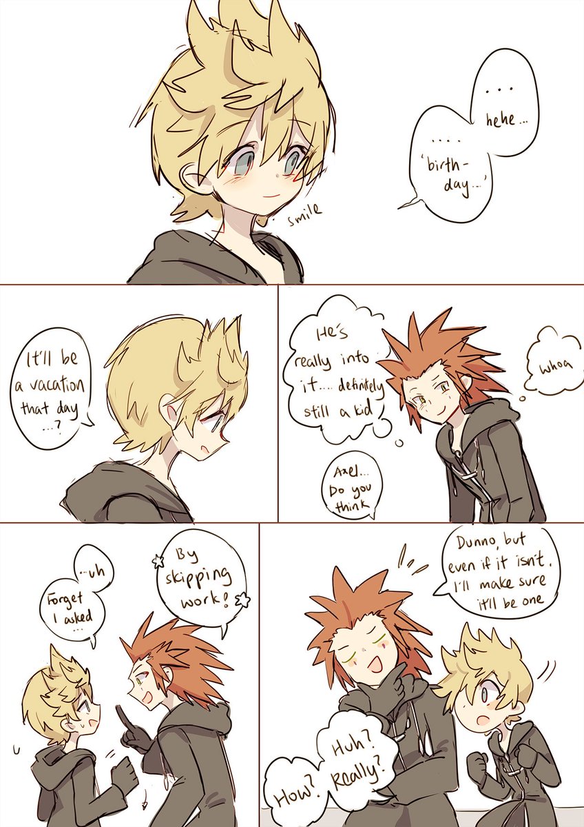 lighthearted axel + roxas scribble 