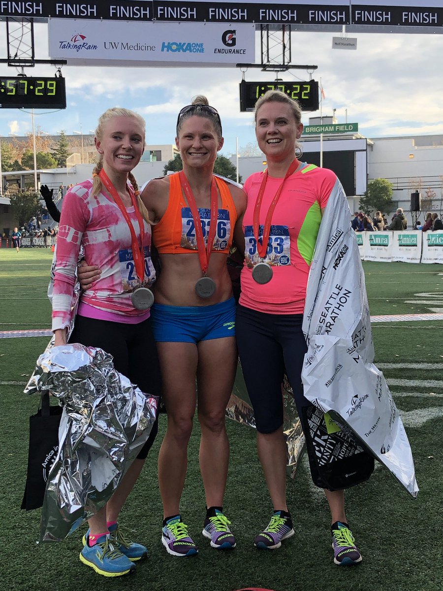 Amica's tweet photo. Here are our top three male and female finishers of the 2018 Amica Insurance #SeattleMarathon! Congratulations to our winners! #RunAmicaSeattle @SeattleMarathon #RunSEA18 https://t.co/GbJ7clhLS1