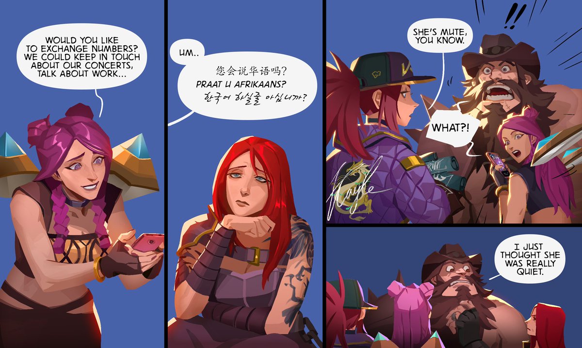 everyone is a closet fan of each other's music(except akali) 